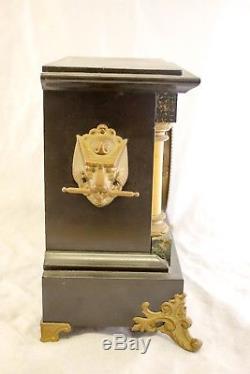 Antique Early 1900s Seth Thomas Adamantine Chime 2 Column Mantle Clock -Works