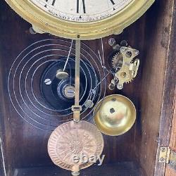 Antique Gingerbread Clock-Seth Thomas-Model 298A Winds Works With Key Excellent