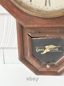 Antique Goodyear Tires Seth Thomas Wall Clock Dealership Automobilia