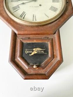 Antique Goodyear Tires Seth Thomas Wall Clock Dealership Automobilia