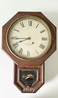 Antique Goodyear Tires Seth Thomas Wall Clock Dealership Automobilia