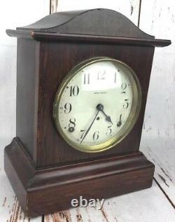 Antique JB Van Sciver Seth Thomas Mantel Shelf Clock with Key Vtg USA