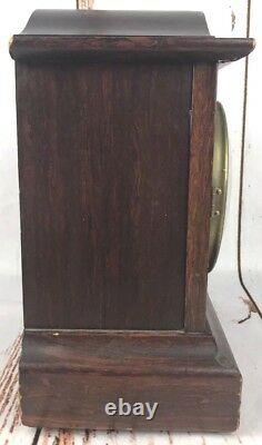 Antique JB Van Sciver Seth Thomas Mantel Shelf Clock with Key Vtg USA