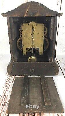 Antique JB Van Sciver Seth Thomas Mantel Shelf Clock with Key Vtg USA