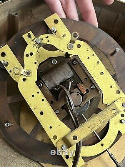 Antique Jas. P. Marsh & company Chicago brass electric clock by Seth Thomas