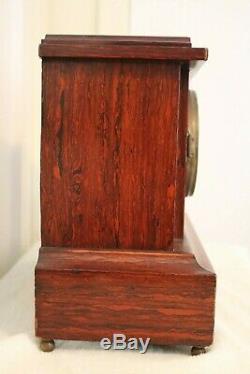 Antique Key Wind Seth Thomas Sonora Chime Mahogany Mantle Shelf Clock