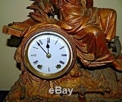Antique Large Seth Thomas And Sons 1872 Goddess Demeter Mantel Clock Model 8012
