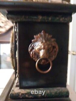 Antique Late 19th Century Seth Thomas Black Mantle Clock 8 Day T&S Working & Key