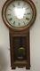 Antique Oak American 19th C Seth Thomas Railroad Regulator Wall Clock Usa