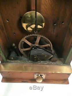 Antique Oak Simplex Time Recorder Co. Commercial/ Indust. Punch Clock Works