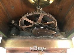 Antique Oak Simplex Time Recorder Co. Commercial/ Indust. Punch Clock Works