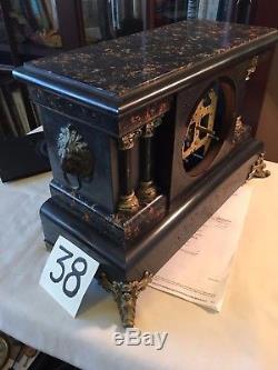 Antique Original Seth Thomas Adamantine Mantle Clock 16 1/2 X 11 And 7 Inches