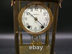 Antique Ornate Bronze Seth Thomas Mantle Carriage Clock Mercury Pendulum 48N Mov