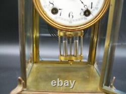 Antique Ornate Bronze Seth Thomas Mantle Carriage Clock Mercury Pendulum 48N Mov