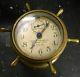 Antique Phinney-walker Co. Seth Thomas Brass Ships Wheel Keyless Clock Fair-good