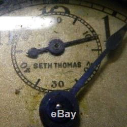 Antique Phinney-Walker Co. Seth Thomas Brass Ships Wheel Keyless Clock Fair-Good