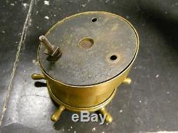 Antique Phinney-Walker Co. Seth Thomas Brass Ships Wheel Keyless Clock Fair-Good