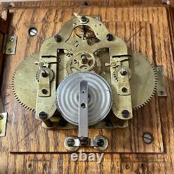 Antique Pneumatic Watchman Check Clock Columbus OH Seth Thomas Mvt Oak Case