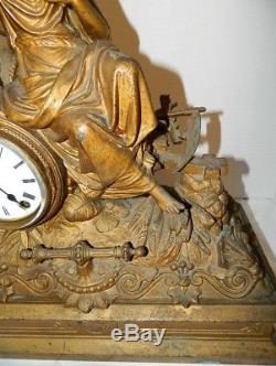 Antique Rare 1872 Seth Thomas And Sons Mantel Clock Titled Harvest Goddess Works