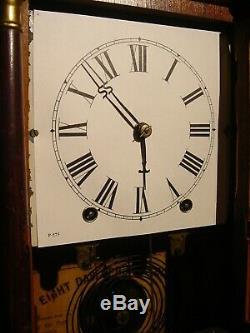 Antique Rare Seth Thomas 1870 Rosewood Miniature Column Shelf Clock Working