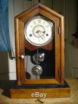 Antique Rare Seth Thomas 1878 Walnut New Orleans City Series Shelf Clock Works