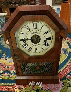 Antique Restored 1863 Seth Thomas Octagon Top Mantle Clock
