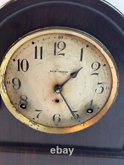 Antique Rival Seth Thomas Mantle clock Tested Working Key And Pendulum Included