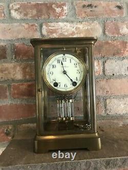 Antique SETH THOMAS 1907 Empire No. 0 Crystal Regulator Running