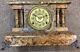 Antique Seth Thomas Adamantine Lions Head Mantle/desk Clock Working/running