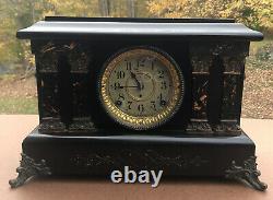 Antique SETH THOMAS Adamantine Mantel Clock 1880 1910 Running