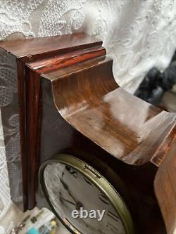 Antique SETH THOMAS Key Wind MANTLE Mantel CLOCK Art Deco Runs Withkey Nice