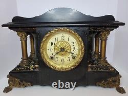 Antique SETH THOMAS Larkin Soap Premium Victorian Adamantine Mantel Clock