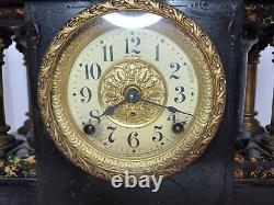 Antique SETH THOMAS Larkin Soap Premium Victorian Adamantine Mantel Clock