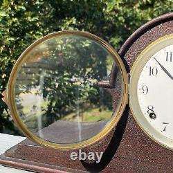 Antique SETH THOMAS Mantel Shelf Clock Mechanical Wooden Case Wood