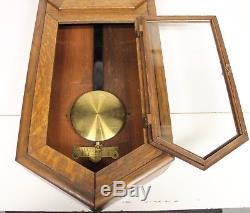 Antique SETH THOMAS PENDULUM Wall CLOCK MISSION OAK