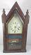 Antique Seth Thomas Steeple Mantle Clock Reverse Glass Painting Working Original
