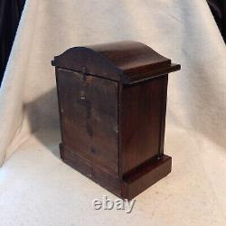 Antique SETH THOMAS Wood 89AL Tombstone Dana Chime Mantle Clock Running Shelf