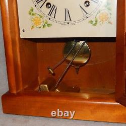 Antique SETH THOMAS Wood Sharon 7W STEEPLE Chime Rod Key Pendulum Mantle Clock