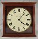Antique Seth Thomas Wall Clock Cherry Wood Brass Large Face Key Wind 1916