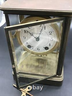 Antique SMITH PATTERSON Boston SETH THOMAS 48S Brass Carriage Mantle Clock