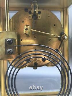 Antique SMITH PATTERSON Boston SETH THOMAS 48S Brass Carriage Mantle Clock