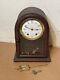 Antique Seth Thomas 15 Day Mahogany Crystal Regulator Mantle Clock