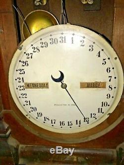 Antique Seth Thomas 1875 Parlor Calendar No. 4 Shelf Clock