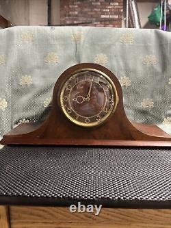 Antique Seth Thomas 1933-34 Westminster Tambour Mantel Shelf Parlor Clock Tested