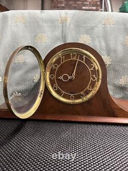 Antique Seth Thomas 1933-34 Westminster Tambour Mantel Shelf Parlor Clock Tested