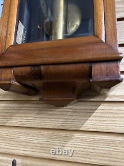 Antique Seth Thomas #2 Oak Regulator Wall Clock, Works Well