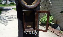 Antique Seth Thomas # 2 Regulator Weight Driven Quarter Sawn Wall Clock Restore