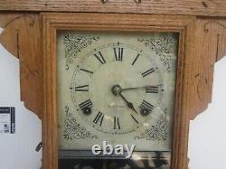 Antique Seth Thomas 298B Fleet Series Battleship Oak Shelf Clock, 8 Day (Works)