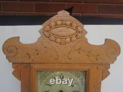 Antique Seth Thomas 298B Fleet Series Battleship Oak Shelf Clock, 8 Day (Works)