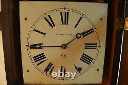 Antique Seth Thomas #3 Double Dial Calendar Clock Wood Case Key Wind Mantle 1879